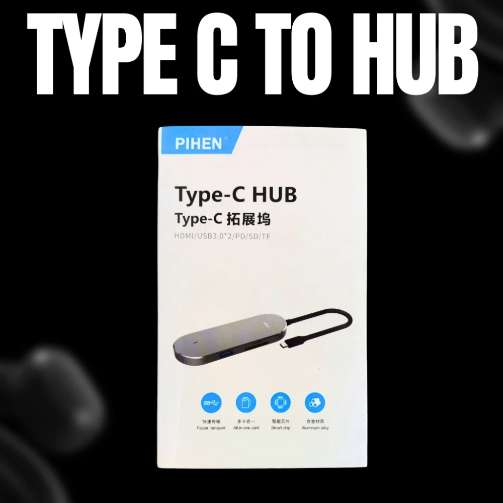 PIHEN Type-C Hub (HDMI, USB 3.0x2, PD, TF, Alloy)